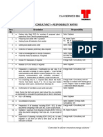 Responsibility Matrix - Consultancy Project