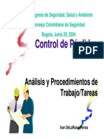 Analisis Tareas Criticas y Procedimientos de Trabajo