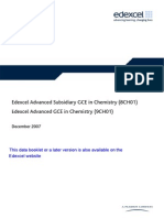 Chemistry: Data Booklet