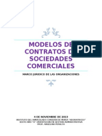 Modelos de Contrato de Sociedades Comerciales