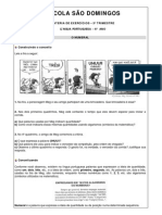 Exercícios de Português Sobre Números, Verbos, Pronomes, Etc.