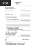 RTI Application Form