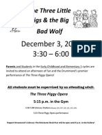 The Three Little Pigs and The Big Bad Wolf Family Event 12 3 13