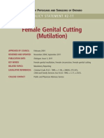 CPSO Guidelines Female Circumcision