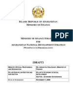 Ministry of Finance Strategy For Afghanistan National Development Strategy