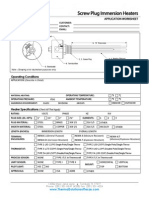 Screw Plug Immersion Heaters: Operating Conditions