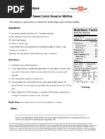 Sweet Carrot Bread or Muffins