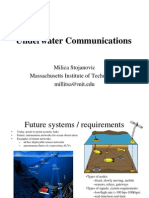 Underwater Communications: Milica Stojanovic Massachusetts Institute of Technology Millitsa@mit - Edu