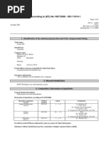 Safety Data Sheet According To (EC) No 1907/2006 - ISO 11014-1