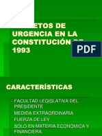 Decretos de Urgencia en La Constitución de 1993