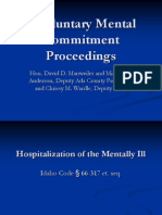 Involuntary Mental Commitment Proceedings