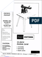 Manual Craftman 10inch Saw