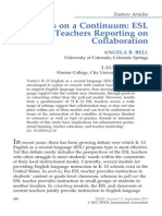 Points On A Continuum ESL Teachers Reporting On Collaboration (Pages 488-515)