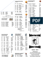 Mustang Winter Sports Schedule 2013 - 14
