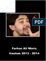 Farhan Ali Waris 2013 - 2014