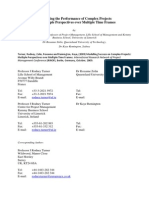 Monitoring The Performance of CP Success - of - Complex - Projects - Oct2009