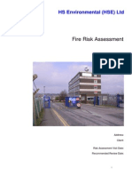 Fire Risk Assessment Sample