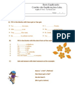 1 - Ficha de Trabalho - Have Got