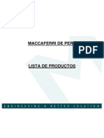 Lista de Productos Maccaferri