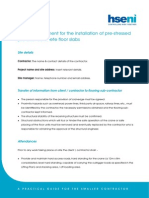 Example Method Statement For The Installation of Concrete Floor Slabs