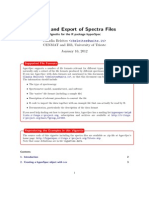 Import and Export of Spectra Files