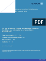 Edexcel IAL Mathematics Formula Book