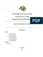 Especificación Formal de Sistemas