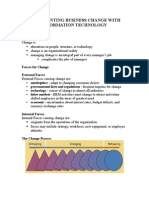 Implementing Business Change With Information Technology