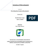 Fabrication of Microchannels: (Flow Boiling Heat Transfer in Microchannels)