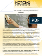 ¿Qué Piensan Los Docentes Acerca de La Evaluación y Cómo Evalúan A Sus Estudiantes?