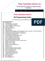 MachineMate Inc - Full List of CNC Codes