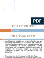 Títulos Valores y Contratos