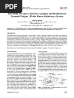 The Study of Contact Pressure Analyses and Prediction of Dynamic Fatigue Life For Linear Guideways System