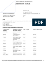 Extraction SD Order Item Status - Order Fulfillment - SAP Library