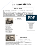 War Outbreak: North American Colonies XVIII - XIX Centuries