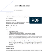 Chapter 6: Hydraulic Principles: Section 1: Open Channel Flow