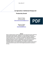 Revisiting African Agriculture: Institutional Change and Productivity Growth