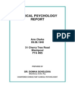 Clinical Psychology Report 