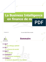 Business Intelligence en Finance de Marche