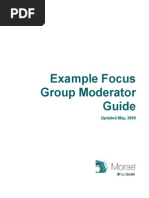 Focus Group Moderator Guide