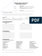 OSNC Patient History Form