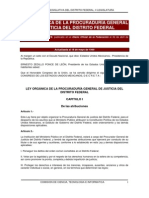 Ley Organica de La Procuraduria General de Justicia Del Distrito Federal