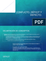 Conflicto, Déficit y Defecto