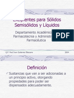 Excipientes para Solidos Semisólidos y Líquidos 2004