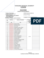 Gautam Buddh Technical University Lucknow: List of Student