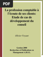 La Profession Comptable À L'ecoute de Ses Clients - Etude de Cas de Développement Du Conseil PDF