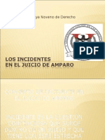 Los Incidentes Juicio de Amparo