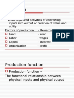 Product and Cost