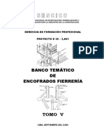 Banco Temático de Encofrados Fierrería - Tomo V