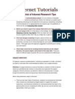 ISI3772 Checklist Internet Research Tips